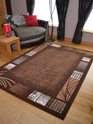 Modern brown rug - modern, mat