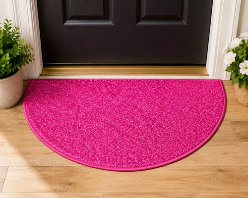 Pink half moon rug - rug, x