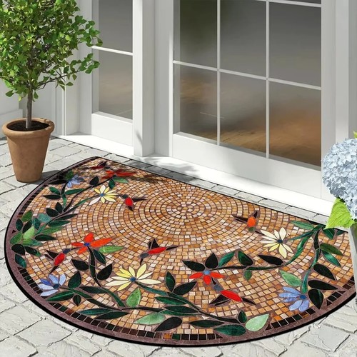 Half moon outdoor door mat - outdoor,