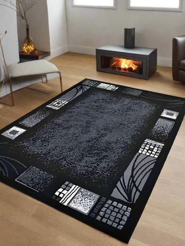 Modern black grey - black,