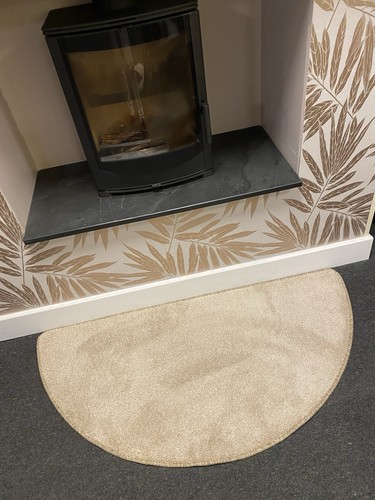 Beige half moon - beige, fireside