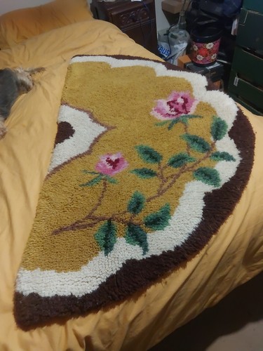 Vintage floral 1950s half - floral, moon